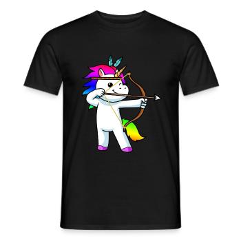 Unicorn Archery Archery Archery Gift - Men's T-Shirt - black - Front - AI Model Male 178 light (178cm)