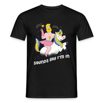 Sounds Gay In LGBTQ Cadeau - T-shirt homme - noir - Devant - AI Model Male 178 light (178cm)