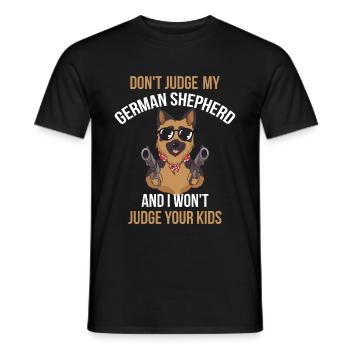 German Shepherd Allemand Bergerhund Cadeau - T-shirt homme - noir - Devant - AI Model Male 178 light (178cm)