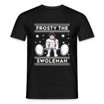 Frosty The Swoleman Schneemann Geschenk - Männer T-Shirt - Schwarz - Vorne - AI Model Male 178 light (178cm)