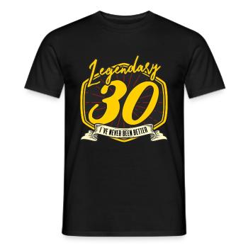 30th Birthday Legend Legendary 30 years - Men's T-Shirt - black - Front - AI Model Male 178 light (178cm)