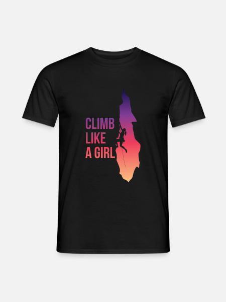 Grimpez comme une fille Cadeau d’escalade - T-shirt homme - noir