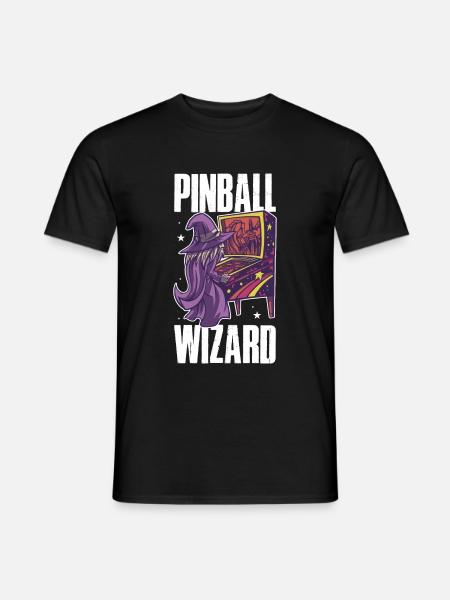 Pinball Wizard Retro Spiele Geschenk - Männer T-Shirt - Schwarz