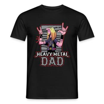 Heavy Metal Dad Heavy Metal Geschenk - Männer T-Shirt - Schwarz - Vorne - AI Model Male 178 light (178cm)
