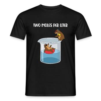 Deux moles par litre de chimie Cadeau - T-shirt homme - noir - Devant - AI Model Male 178 light (178cm)