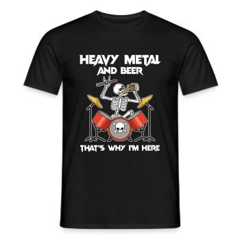 Heavy Metal Beer Heavy Metal Geschenk - Männer T-Shirt - Schwarz - Vorne - AI Model Male 178 light (178cm)