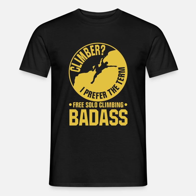 Escalade solo gratuite - T-shirt homme - noir