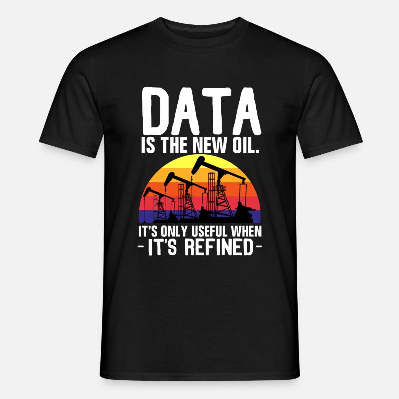 Daten Öl - Männer T-Shirt - Schwarz