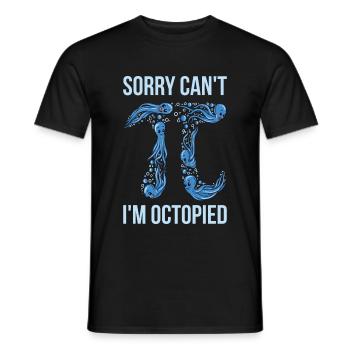 Octopi Math Pi Tag Gift - Men's T-Shirt - black - Front - AI Model Male 178 light (178cm)