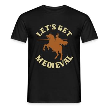 Chevaliers du Moyen Âge - T-shirt homme - noir - Devant - AI Model Male 178 light (178cm)