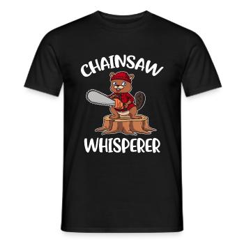 Tronçonneuse Whisperer Lumberjack Cadeau - T-shirt homme - noir - Devant - AI Model Male 178 light (178cm)