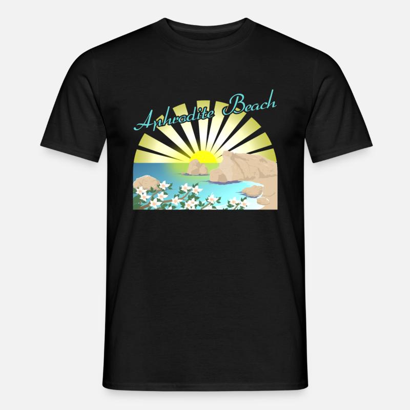 Aphrodite Strand - Männer T-Shirt - Schwarz
