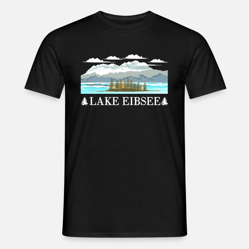 Lake Eibsee - Männer T-Shirt - Schwarz