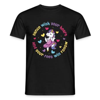 Dance With Your Heart Ballett Geschenk - Männer T-Shirt - Schwarz - Vorne - AI Model Male 178 light (178cm)