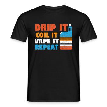 E-Cigarettes E-Shisha Smoking Vaping Liquid - Men's T-Shirt - black - Front - AI Model Male 178 light (178cm)