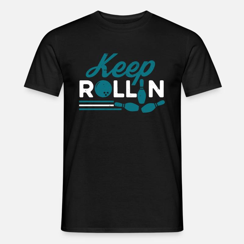 Bowling Bowlingkugel Bowlingbahn Strike - Männer T-Shirt - Schwarz