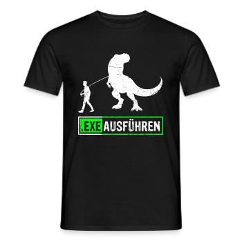 Admin Programmierer ITler Informatik Geschenk EXE - Männer T-Shirt - Schwarz - Vorne - AI Model Male 178 light (178cm)