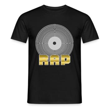RAP LP - Men's T-Shirt - black - Front - AI Model Male 178 light (178cm)