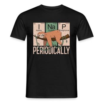 Funny Sloth Chemistry - Je fais une sieste périodique - T-shirt homme - noir - Devant - AI Model Male 178 light (178cm)