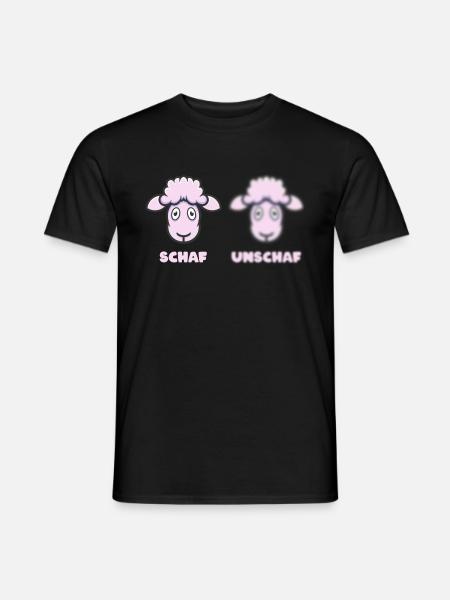 Scharfes Schaf (Unschärfe-Edition) - Männer T-Shirt - Schwarz