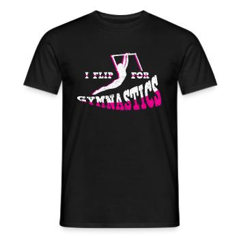 Gymnastics Gymnastics Bars Trampoline Rings Gymnast - Men's T-Shirt - black - Front - AI Model Male 178 light (178cm)
