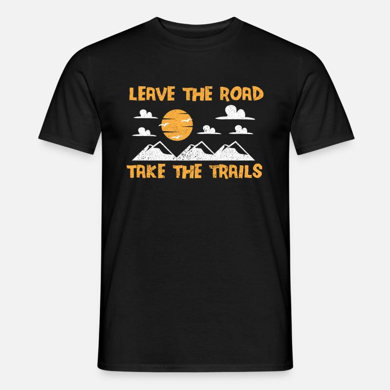 Backpacking Wandern Backpacking Rucksackreisen - Männer T-Shirt - Schwarz
