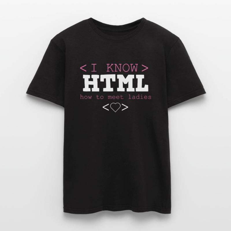 HTML Editor Hypertext Markup Language Web Document Men’s T-shirt