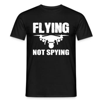 Fliegende Drohne Drohnenpilot - Männer T-Shirt - Schwarz - Vorne - AI Model Male 178 light (178cm)