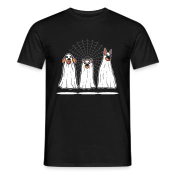 Lustiger Halloween -Hund Hundehalter - Männer T-Shirt - Schwarz - Vorne - AI Model Male 178 light (178cm)