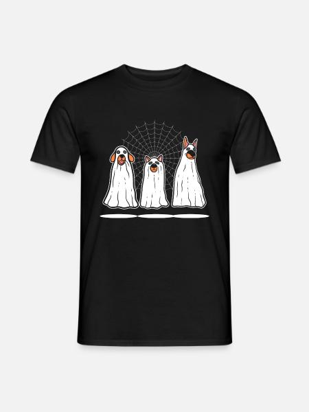 Lustiger Halloween -Hund Hundehalter - Männer T-Shirt - Schwarz