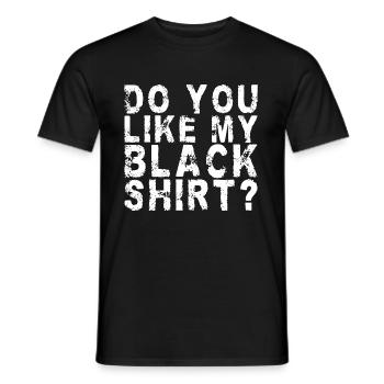 Lustiges schwarzes T-Shirt - Männer T-Shirt - Schwarz - Vorne - AI Model Male 178 light (178cm)