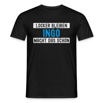 Ingo macht das schon - Männer T-Shirt - Schwarz - Vorne - AI Model Male 178 light (178cm)