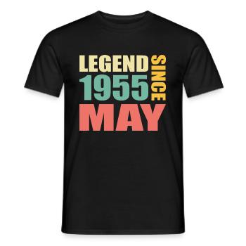 69th Birthday May Vintage 1955 Gift Idea - Men's T-Shirt - black - Front - AI Model Male 178 light (178cm)