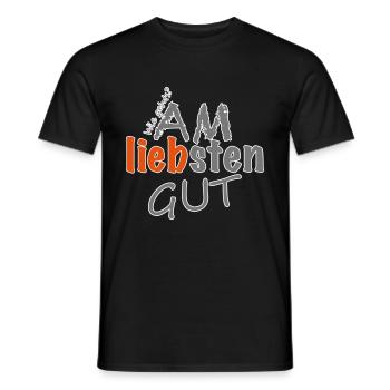 comment allez-vous - de préférence bon - T-shirt homme - noir - Devant - AI Model Male 178 light (178cm)