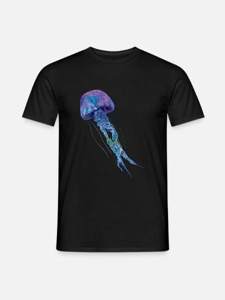 Meilleur design de méduses carrées en ligne - T-shirt homme - noir