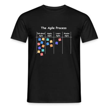 Processus Agile AOE gestion de processus de projet - T-shirt homme - noir - Devant - AI Model Male 178 light (178cm)