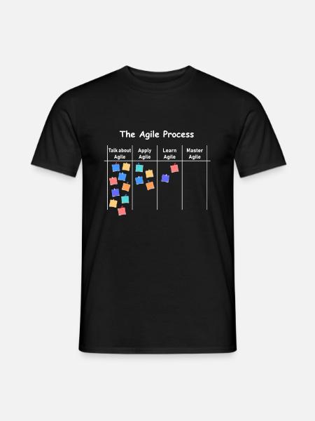 Agile Process AOE Projekt Prozessmanagement - Männer T-Shirt - Schwarz