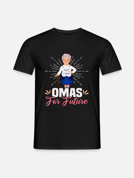 Omas for future - Männer T-Shirt - Schwarz