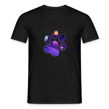 Dog dogs paw print for dog owners - Men's T-Shirt - black - Front - AI Model Male 178 light (178cm)