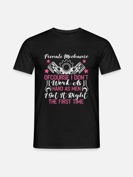 Female Mechanic Frau Mechanikerin - Männer T-Shirt - Schwarz