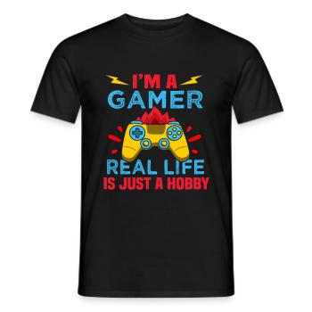 Je suis un joueur de gamer et un streamer - T-shirt homme - noir - Devant - AI Model Male 178 light (178cm)