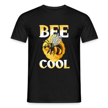 Bee Cool coole Biene Bienen Honig Imker - Männer T-Shirt - Schwarz - Vorne - AI Model Male 178 light (178cm)