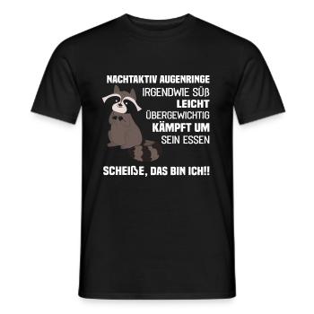 Nachtaktiv Augenringe irgendwie süß das bin ich! - Männer T-Shirt - Schwarz - Vorne - AI Model Male 178 light (178cm)