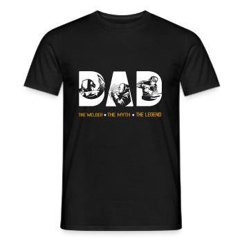 Dad The Welder the Myth The Legend - Men's T-Shirt - black - Front - AI Model Male 178 light (178cm)