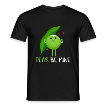 Peas be mine pea and pea pods - Men's T-Shirt - black - Front - AI Model Male 178 light (178cm)