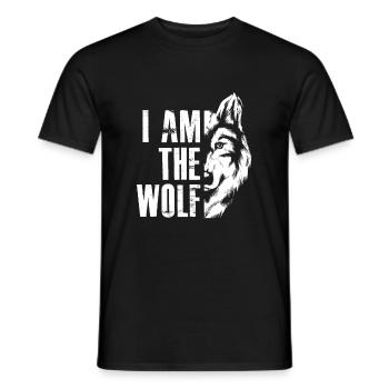Je suis la meute de loups sauvages et les loups - T-shirt homme - noir - Devant - AI Model Male 178 light (178cm)