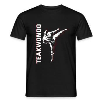 Arts martiaux de Teakwondo - T-shirt homme - noir - Devant - AI Model Male 178 light (178cm)