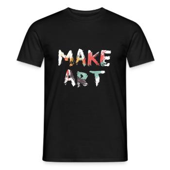 Make Art erschaffe Kunst - Männer T-Shirt - Schwarz - Vorne - AI Model Male 178 light (178cm)
