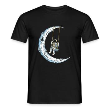 Mond Schaukel - Männer T-Shirt - Schwarz - Vorne - AI Model Male 178 light (178cm)