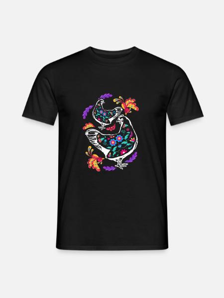 Bunte Hühner - Männer T-Shirt - Schwarz